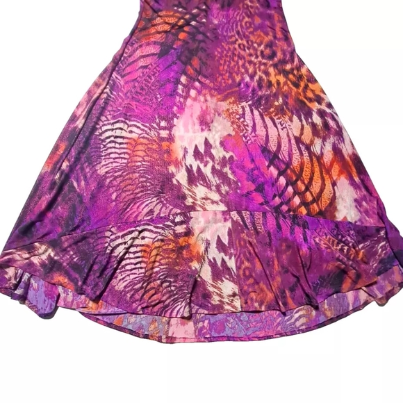 Dress Long Maxi Casual Women's size L Art print by Rekless Hearts MADE IN USA - Picture 3 of 8